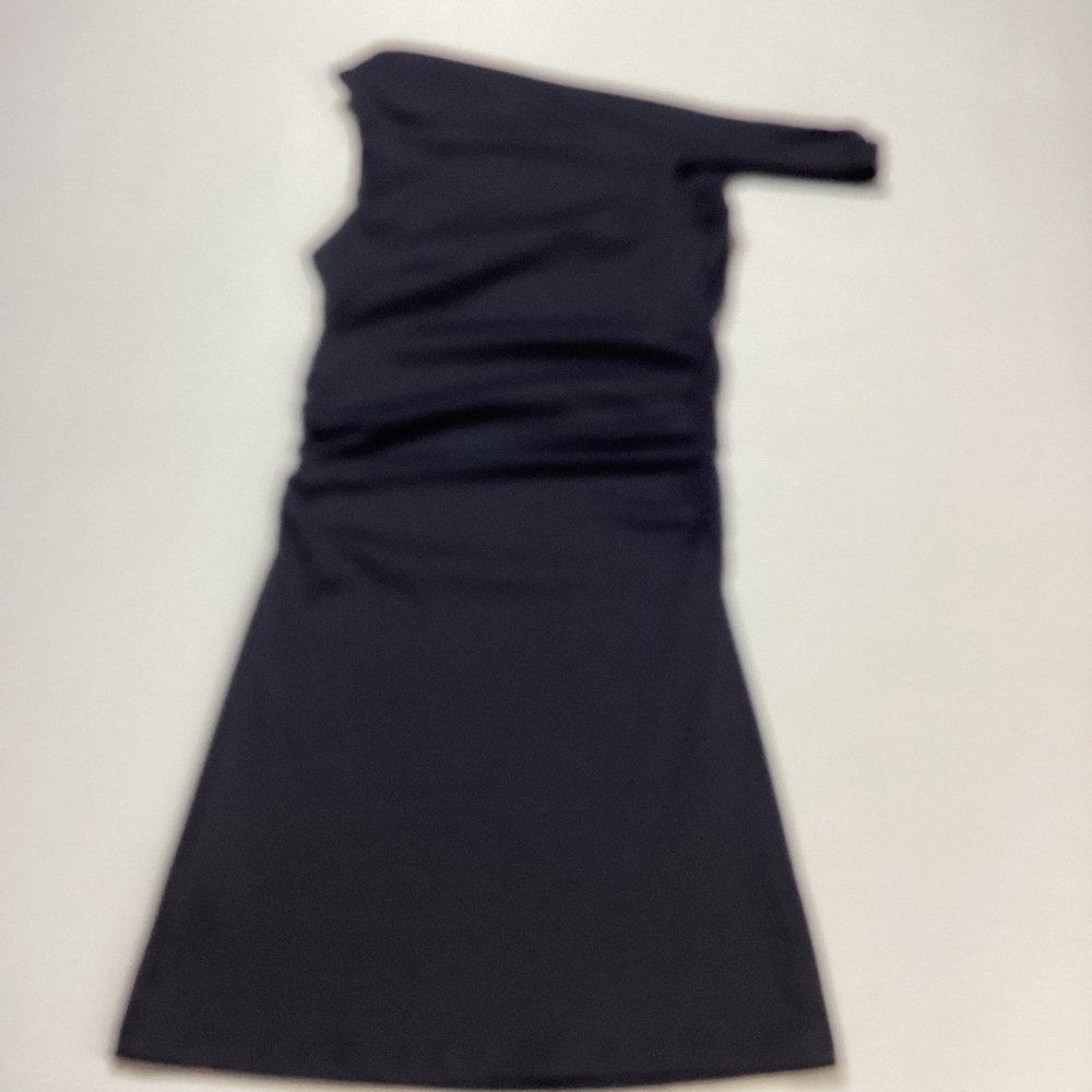 Princess Polly One-Shoulder Black Draped Dress - Picture 5 of 12